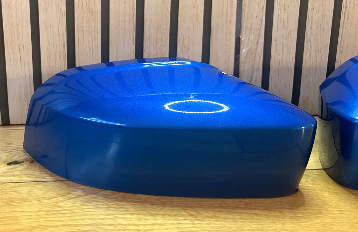 VW CADDY LIFE MIRROR COVERS CAPS | RAVENNA BLUE | LA5W
