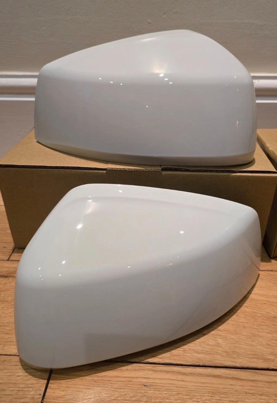 VW CADDY MK5 WING DOOR MIRROR CAP COVERS|2020-2025 | CANDY WHITE |LB9A