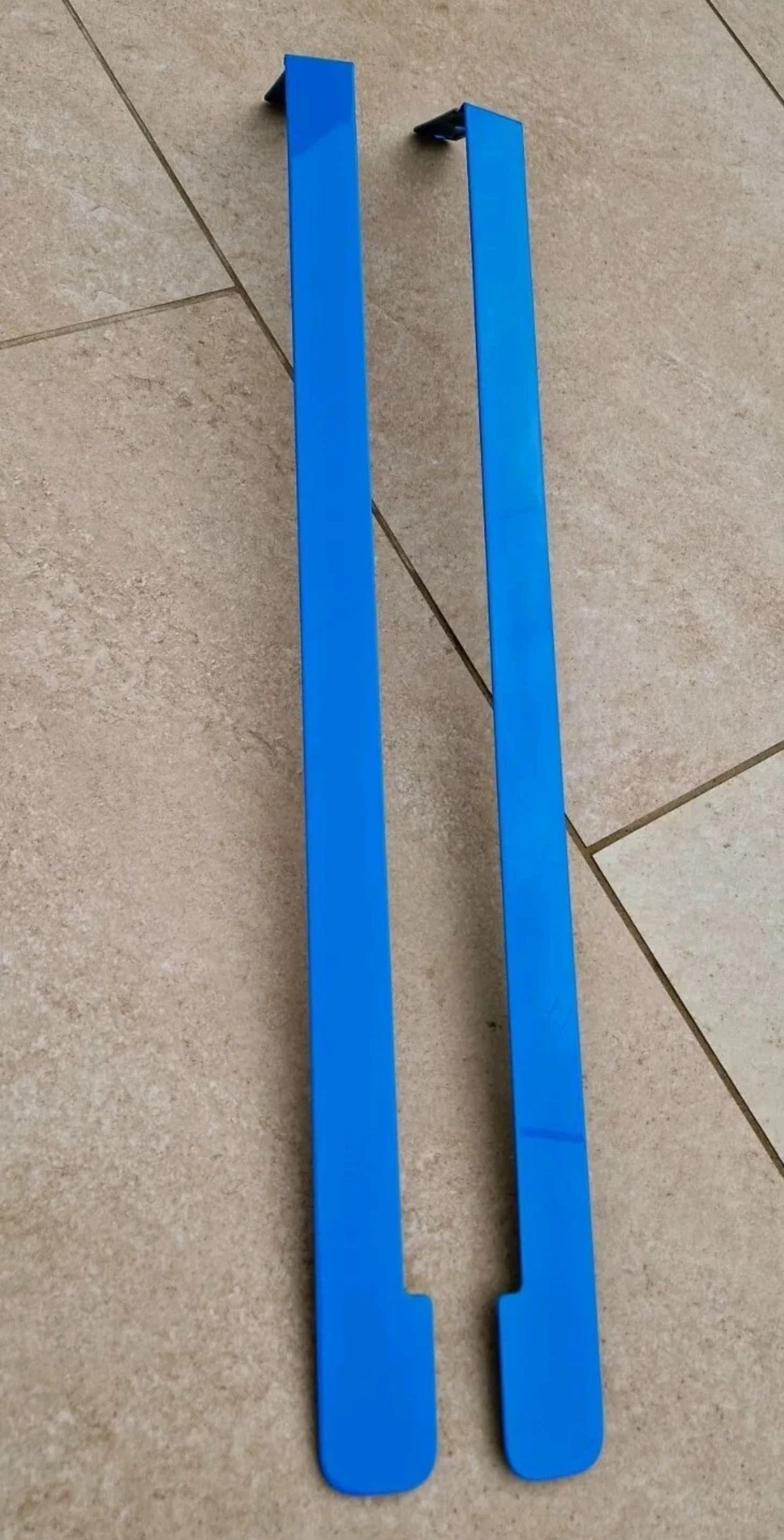 VW CADDY 2K MAXI 2K SIDE LOADING DOOR RAIL COVER LEFT & RIGHT SIDE 2004 - 2020 PAINTED IN BRITISH GAS BLUE