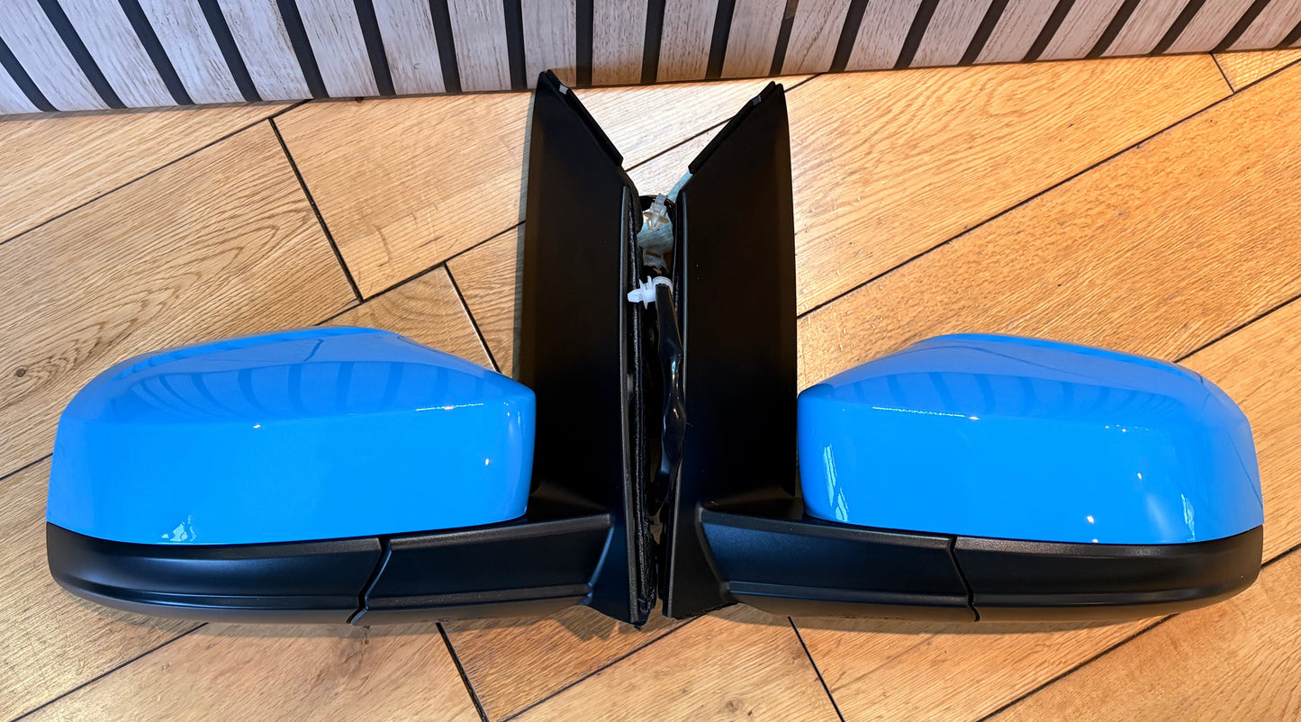 Caddy life mirrors upgrade | 2004-2020| POWER FOLDING |Painted in BRITISH GAS BLUE