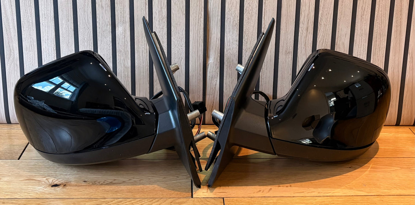 VW TRANSPORTER T5.1 | 2010-2015 | DOOR WING MIRRORS | ELECTRIC | HEATED | Gloss Black
