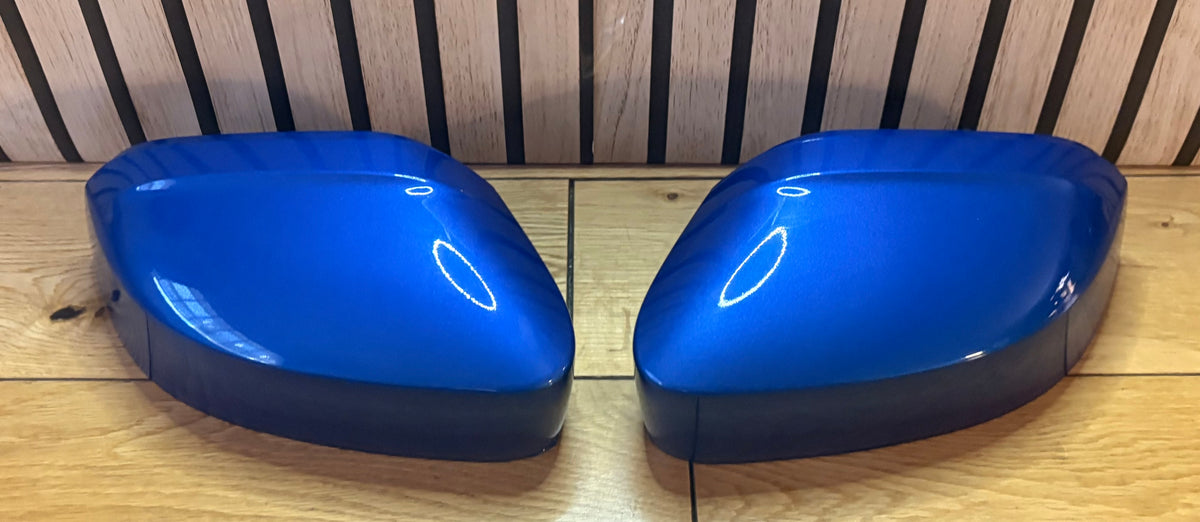 VW CADDY LIFE MIRROR COVERS CAPS | RAVENNA BLUE | LA5W