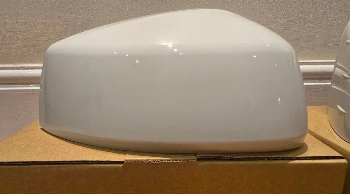 VW CADDY MK5 WING DOOR MIRROR CAP COVERS|2020-2025 | CANDY WHITE |LB9A