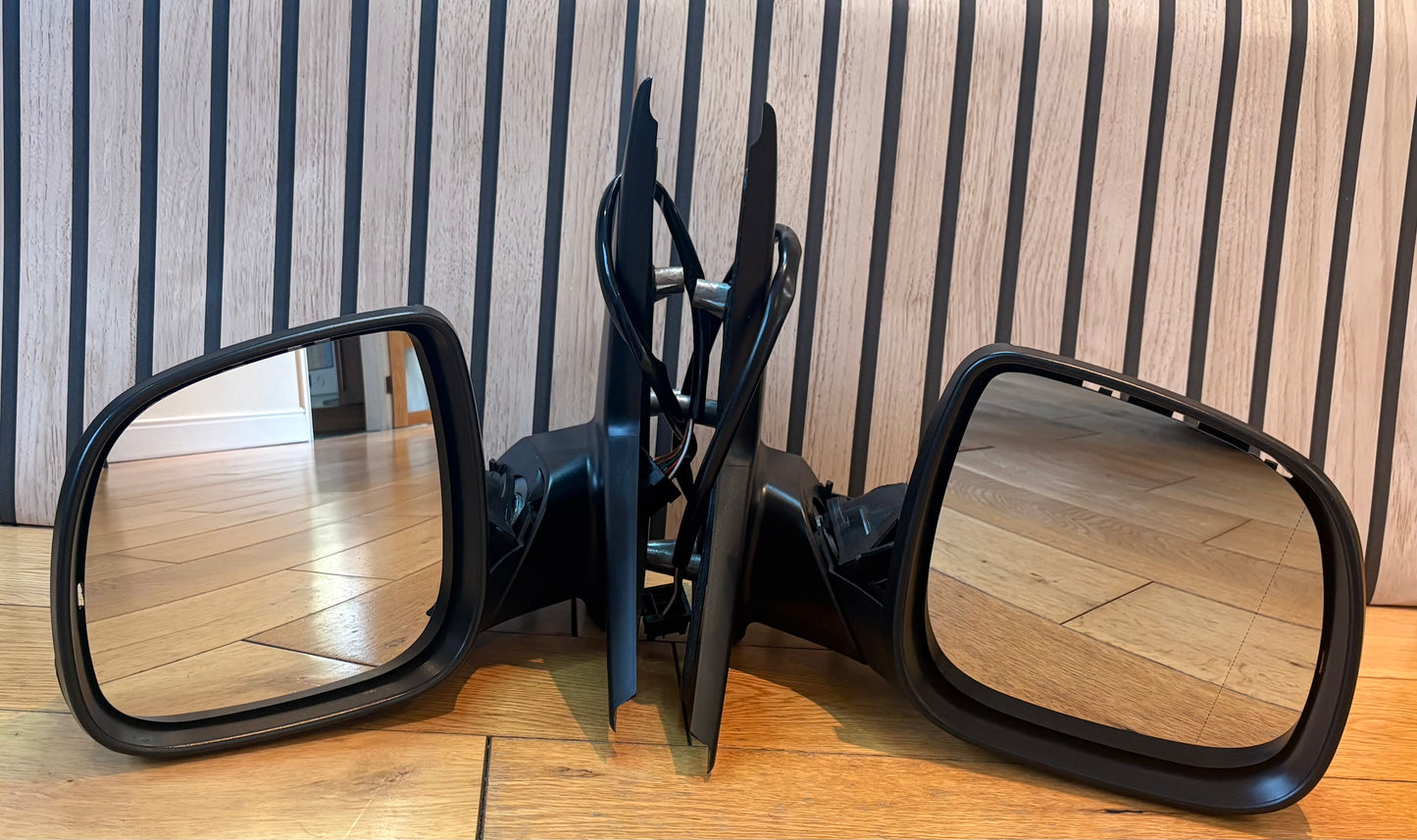 VW TRANSPORTER T6/T6.1 | 2015-2023 | DOOR WING MIRRORS | ELECTRIC | HEATED | Gloss Black