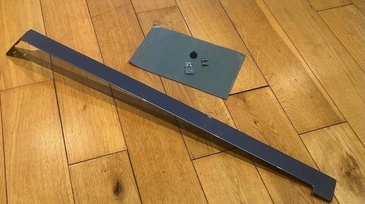 VW CADDY PASSENGERS SIDE LOADING DOOR RAIL COVER PAINTED IN ACAPULCO BLUE LR5T
