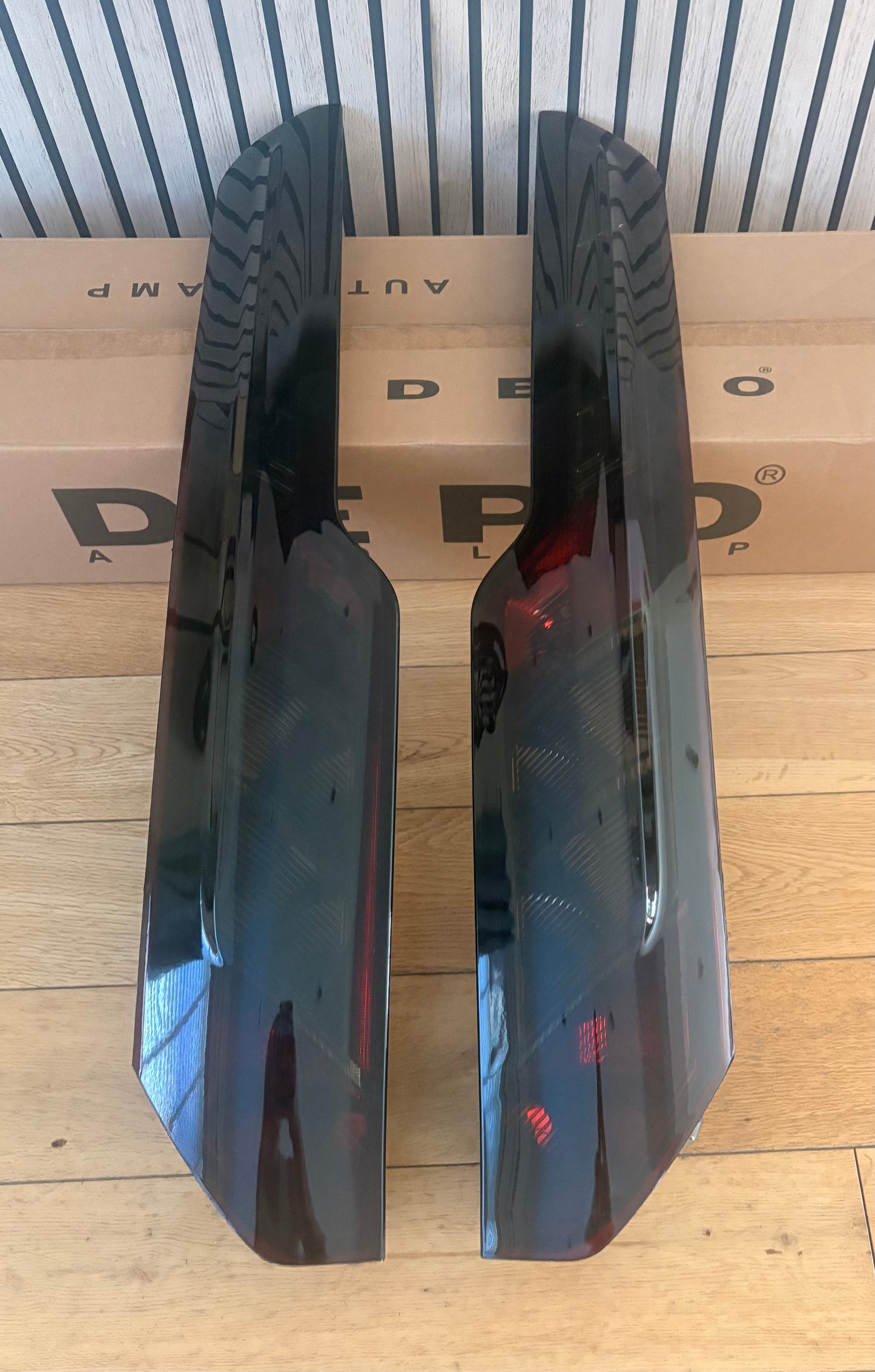DARK Tinted Smoked Ford Transit Custom Van 2012-2024 Rear Tail Lights 1 PAIR