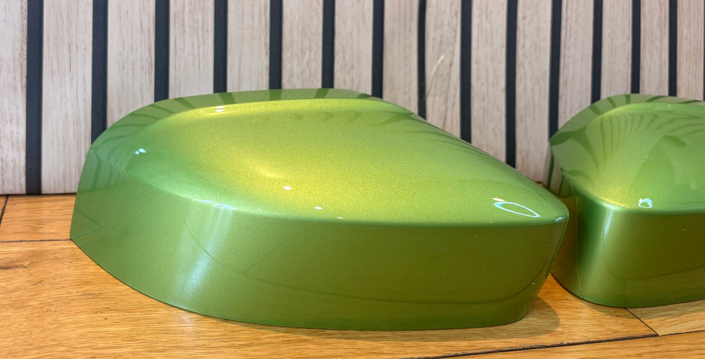 VW CADDY LIFE MIRROR COVERS CAPS | VIPER GREEN | LR6T