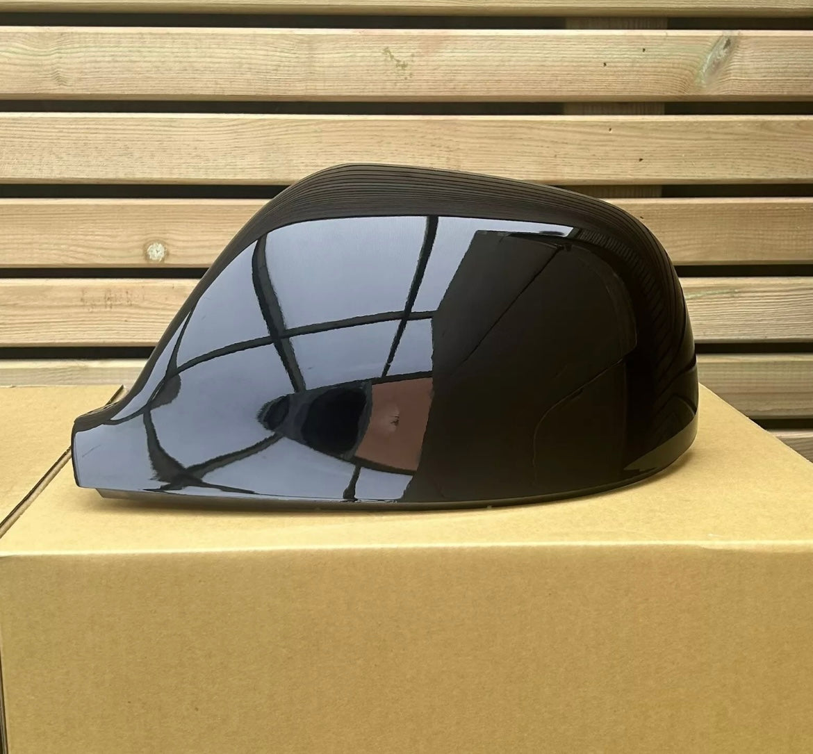 VW T5.1/T6/T6.1 New LH & RH Mirror Cover Painted In Gloss Black Non Metallic