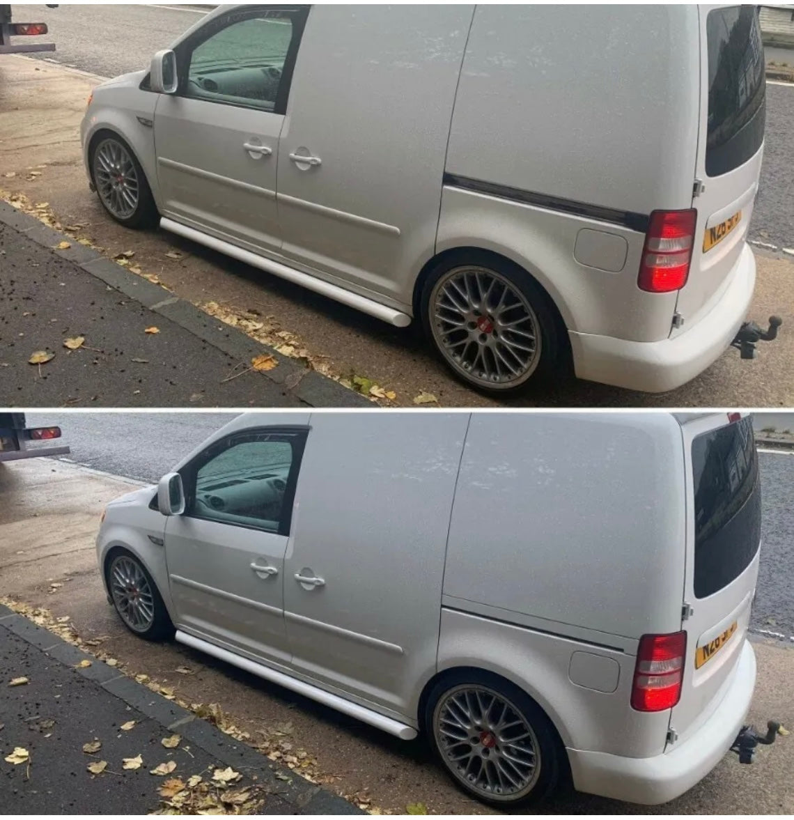 VW CADDY PASSENGERS SIDE LOADING DOOR RAIL COVER PAINTED IN LB9A