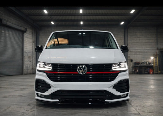 VW Transporter T6.1 2020-2025 LED DRL Upgrade Headlights Dynamic sequential Indicators Black