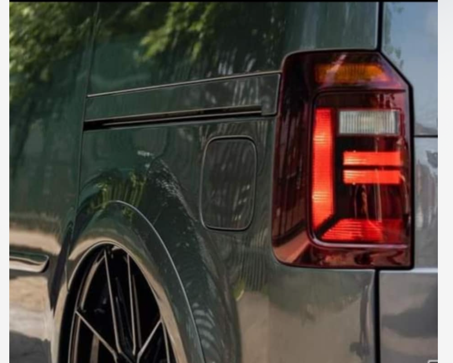 VW CADDY PASSENGERS SIDE LOADING DOOR RAIL COVER PAINTED IN LR7H