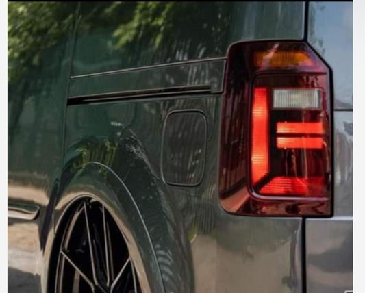 VW CADDY PASSENGERS SIDE LOADING DOOR RAIL COVER PAINTED IN LR7H