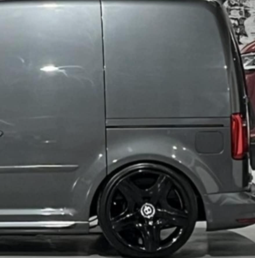VW CADDY PASSENGERS SIDE LOADING DOOR RAIL COVER PAINTED IN LR7H