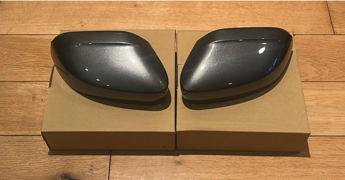 VW CADDY LIFE MIRROR COVERS CAPS INDIUM GREY LR7H