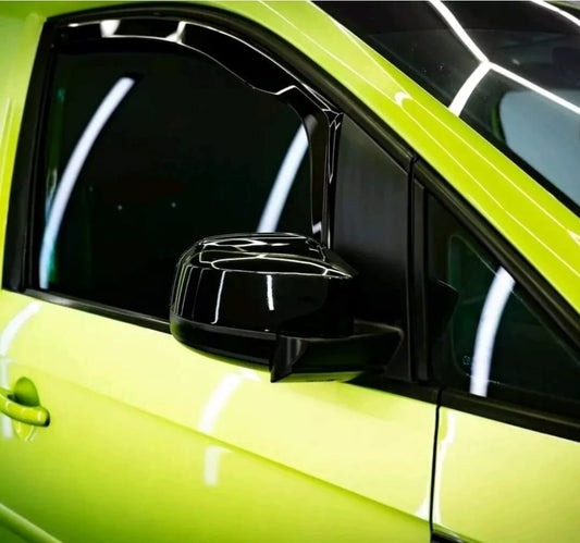 DRIVERS SIDE Caddy life mirror upgrade Painted in LC9X DEEP BLACK PEARL